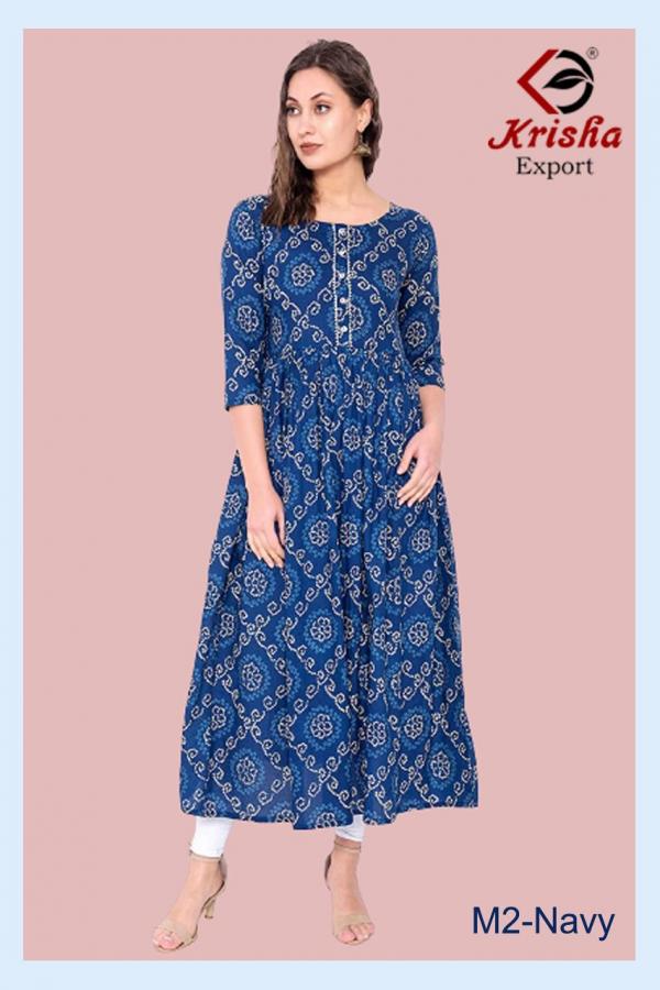 Krisha Mohini Vol 2 Cambric Cotton Printed Designer Exclusive Kurti collection